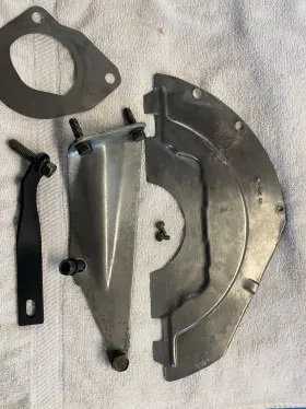 4-v-68 Dodge Mopar 68 Ply Valiant Motor To Trans Exhaust Brace Starter Shim Dust Cover /6