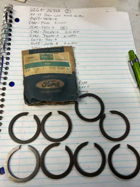 C4tz-7b331-a Ford Nos 1964-1972 Truck New Process 4 Speed Snap Rings Usa Made