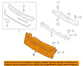 Cj5z8a284b Ford Oem 13-16 Escape Front Bumper Grille Grille-reinforcement