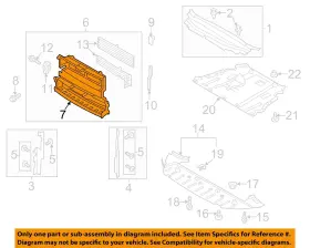 Ds7z8b455c Ford Oem 13-16 Fusion Radiator Support Splash Shields-housing