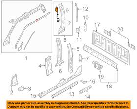 Ford Oem Fl3z16278b10a 15-23 F-150 Lightning-inner Lock Plr Reinf Plate