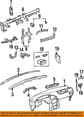 Xf5z12045a54aa Ford Oem 99-02 Villager-reinforcement Center Bracket Xf5z12045a54aa Ford Oem 99-02 Villager-reinforcement Center Bracket
