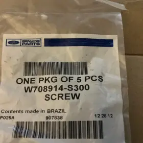 W708914-s300 Ford 5 New Oem Pieces Focus Inch Screw M6x1.0 X 22mm 6 Point Drive