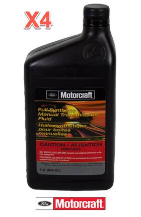 Ford Xtm5qs 4 Quart Full Synthetic Manual Transmission Fluid Oem Motorcraft