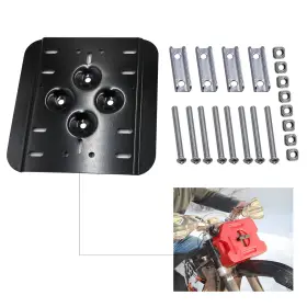 Lsot00800 Jivelum Black Single Mounting Plate For Jeep Atv Utv Polaris Rzr Fuel Cans Honda