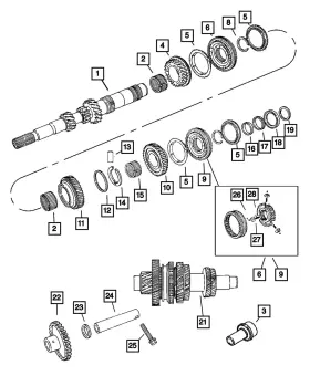 04886482aa Mopar Genuine Reverse Idler Gear 4886482aa