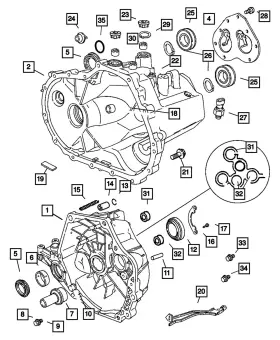 05016883aa Mopar Genuine Transmission Case 5016883aa
