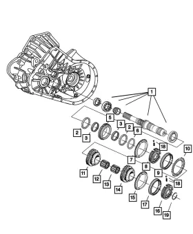 05096107aa Mopar Genuine Input Shaft 5096107aa