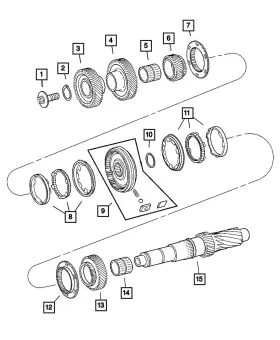 05097648aa Mopar Genuine Counter-shaft 5097648aa