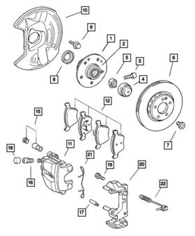 Mopar 05097737aa Genuine Wheel Hub Bearing Left 5097737aa