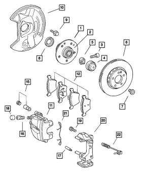 05097737aa Mopar Genuine Wheel Hub Bearing Left 5097737aa