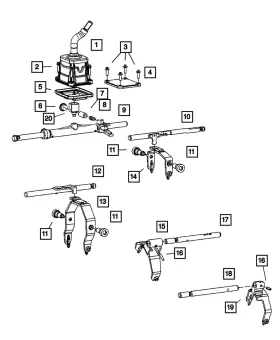 05143959aa Mopar Genuine Shift Rail 5143959aa