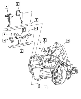 05166422aa Mopar Genuine Third And Fourth Shift Rail 5166422aa