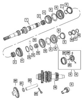 Mopar 05191016aa Genuine Fifth Gear 5191016aa