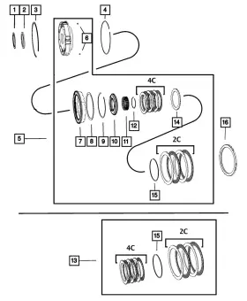 4799936ab Mopar Genuine Needle Roller Thrust Bearing