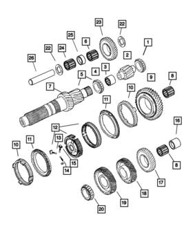 Mopar 5010076aa Genuine Counter-shaft Cone Assembly