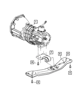 52059324aa Mopar Genuine Transmission Support Bracket And Insulator