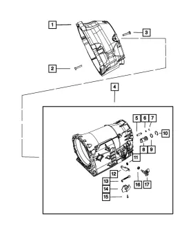 52108099ab Mopar Genuine Transmission Case