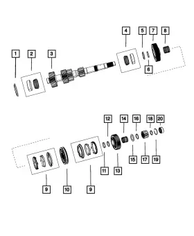 68045325aa Mopar Genuine Counter-shaft Front Bearing Kit