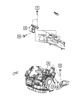 68054693ab Mopar Genuine Transmission Mount Left Side