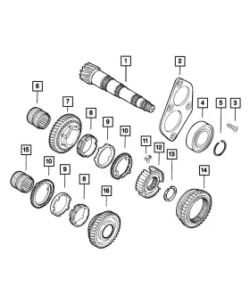 68126019aa Mopar Genuine Transmission Secondary Shaft