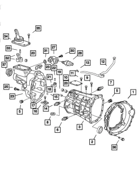 68235603aa Mopar Genuine Bearing Rear
