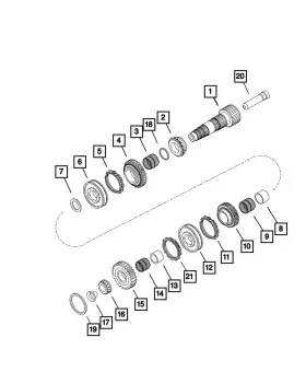 68275198aa Mopar Genuine Counter-shaft