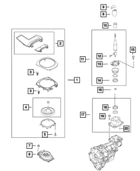 68313880aa Mopar Genuine Gearshift Selector Housing