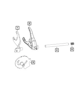 68385086aa Mopar Genuine Transfer Case Mode Shift Fork