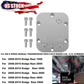 6598 Rynotriplex Billet 3 Ports Pto Cooler Cover 1/8 Npt For Dodge Ram 1500 2500 3500 4000 4500