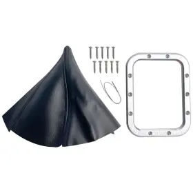 Sba-00400 Silver Sport Transmissions Sst Blk Shifter Boot Kit With Brushed Alum Trim Ring