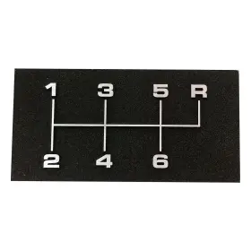 Slg-a2-np6 Silver Sport Transmissions 6 Speed Console Shift Pattern Plate For 1968 1972