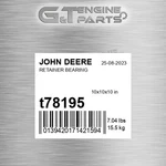 T78195 Retainer Bearing Fits John Deere (surplus Open Box) New. Price: $50.96.