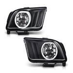 Pair Led Headlamp Assy 05-09 Ford Mustang Clear Lens Black Housing 4R3Z13008AA New. Price: $164.99.