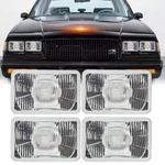 4PCS Dot 4X6" Led Headlights Housing For 1975-1986 Cadillac Fleetwood Deville New. Price: $49.88.