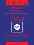 1993 Dodge D/w 150-350 Truck, Ramcharger Shop Manual New. Price: $108.10.