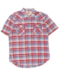 Levi's Mens Short Sleeve Slim Fit Shirt Large Red Check Cotton AX15 Pre-owned. Price: $26.82.