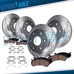 Front Rear Drilled Rotors Ceramic Brake Pads For 2005 - 2012 Nissan Pathfinder New. Price: $185.11.