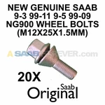 New Saab Wheel Rim Bolt NG900 94-98 93 9-3 99-11 95 9-5 99-09 92152366 Oem 20X. Price: $149.95.