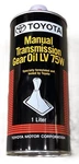 Genuine Toyota Manual Transmission Gear Oil Lv 75W 1 Liter (08885-03206) New. Price: $32.23.