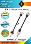 Oe Front Cv Axles For 1995-1997 Volkswagen Passat Manual Trans. Lifetime Warran. New. Price: $205.92.