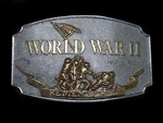 TE15110 Vintage 1990 **world War Ii Remembered** Military Commemorative Buckle Unspecified. Price: $18.00.