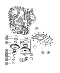 Genuine Mopar Transmission End Cover 5078570AB New. Price: $79.32.