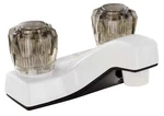 Valterra PF212203 Polar White Low-arc Lavatory Faucet With Smoked Knobs Handles New. Price: $34.68.