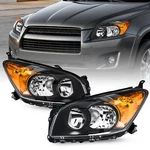 Headlights For 2009-2012 Toyota RAV4 Black Housing Headlamps Pair Left+right New. Price: $79.99.