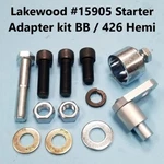 Mopar Lakewood Part # 15905 383 440 Big Block 426 Hemi Starter Adapter Kit New. Price: $45.00.