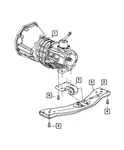 Genuine Mopar Transmission Support Bracket And Insulator 52059324AA New. Price: $33.35.