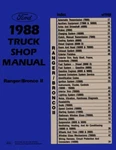 1988 Ford Truck Bronco Ii, Ranger Factory Shop Service Manual New. Price: $100.00.