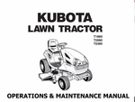 Kubota T1880 T2080 T2380 Manual W/ Garden Tractor Operation Service And Repair New. Price: $23.99.