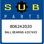 Subaru Ball Bearing 42X74X3 806242020, New Genuine Oem Part. Price: $106.36.